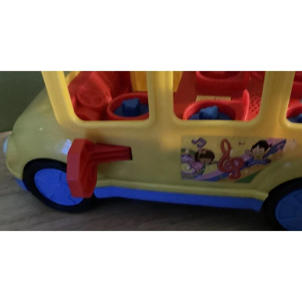 2013 Fisher Price Little People Musical School Bus, Yellow,‎ Tested And Works